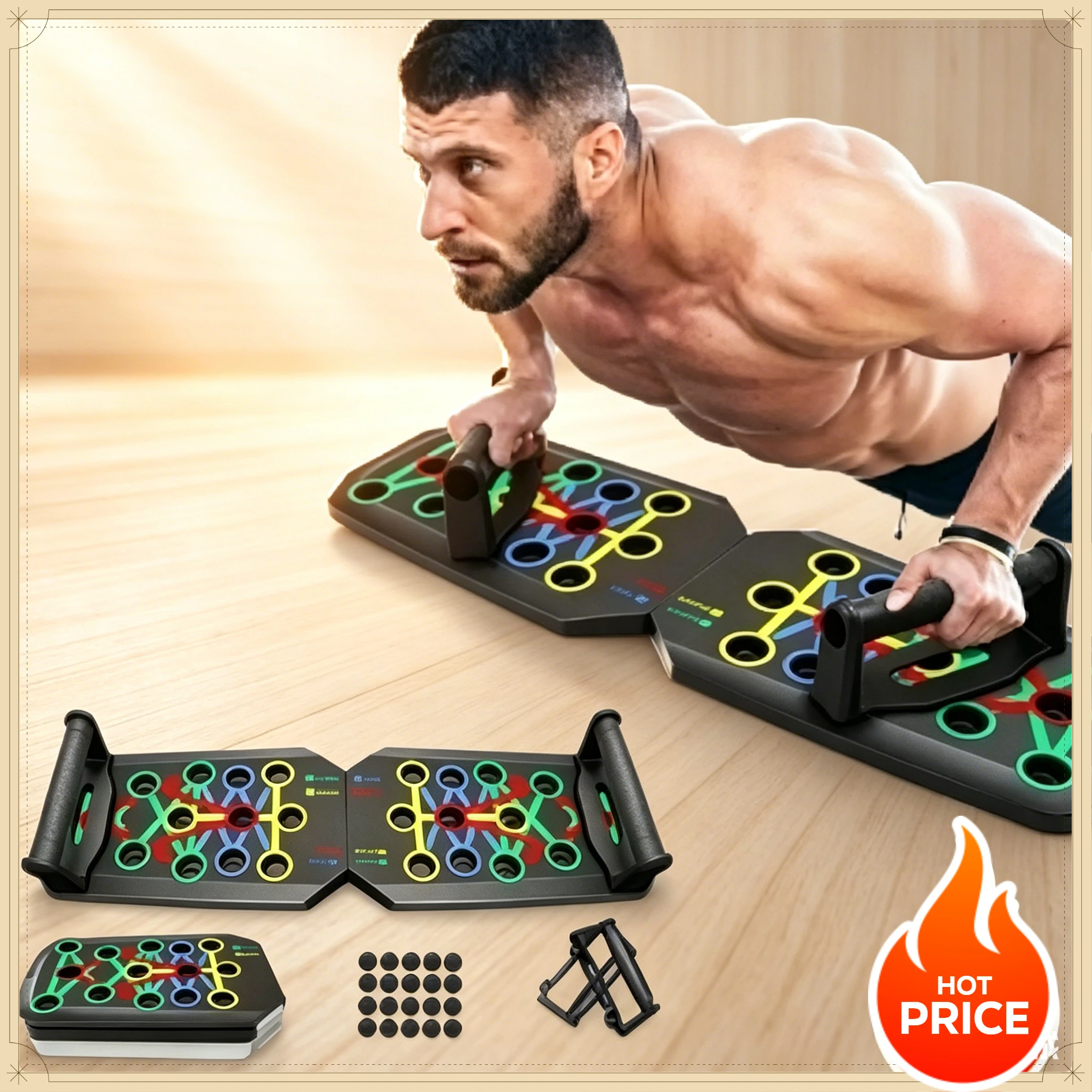 Push Up Board Foldable Multi Function - Household Foldable Push Up Rack Multifunctional