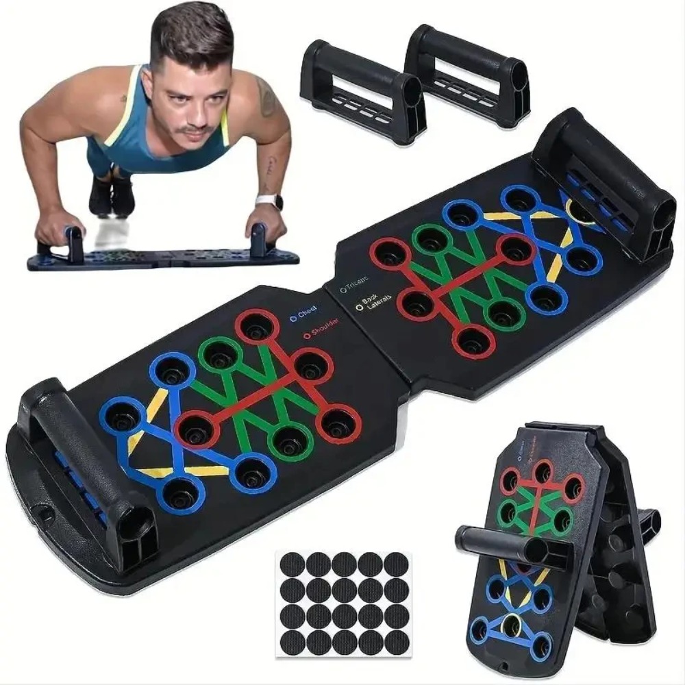 Push Up Board Foldable Multi Function - Portable Multifunctional Push-up Board Set With