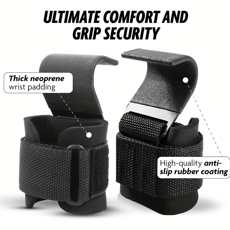 Weight Lifting Hook Grips With - Wrist Wraps Weightlifting Support recension och pris
