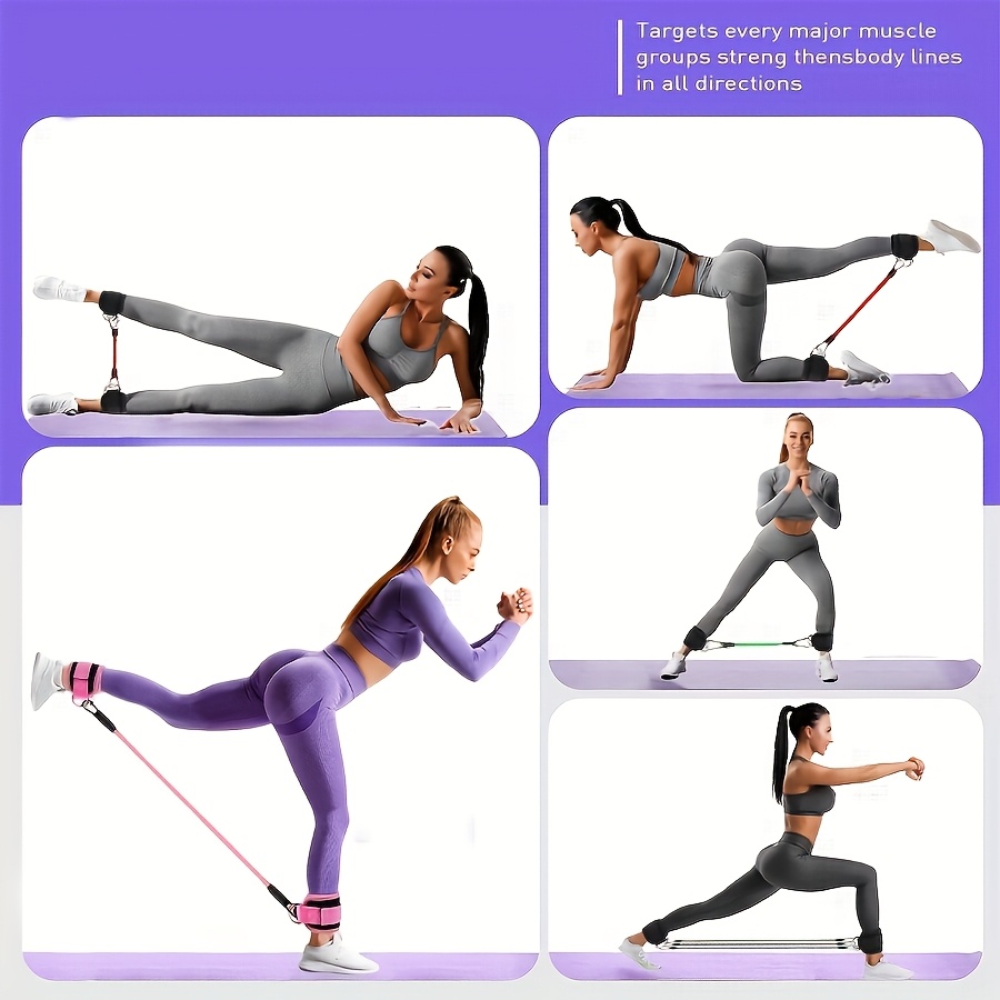 5Pcs Ankle Resistance Bands,An - Pilates Bar Kit With Resistance Bands recension och pris