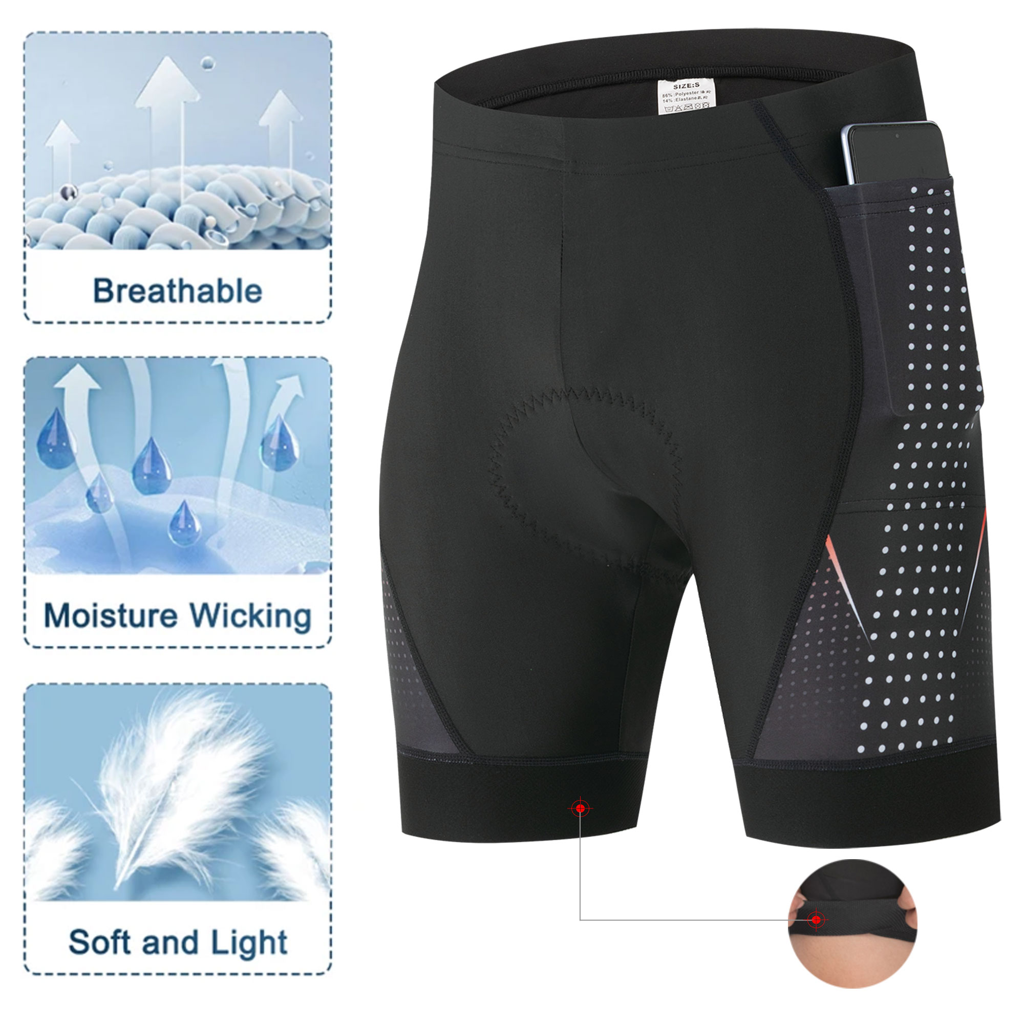 Premium Road Bike Shorts With  - Padded Cycling Shorts 5D Gel recension och pris