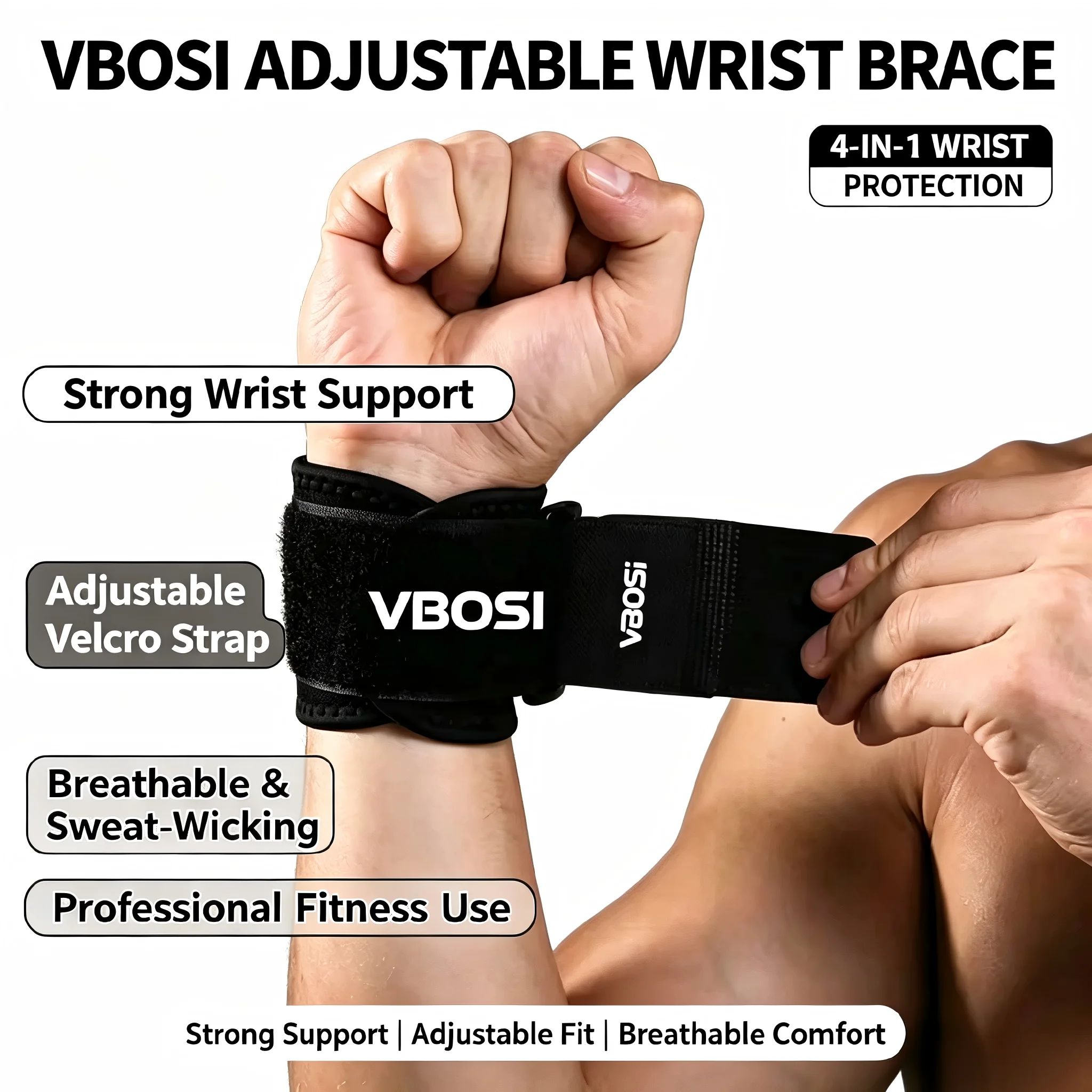 Professional Breathable Wrist  - Wrist Wraps Weightlifting Support recension och pris