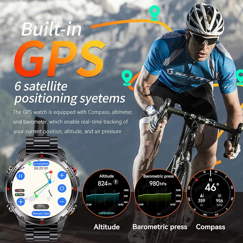 Military 540mAh GPS Smart Watc - Resistance Bands Set With Handles recension och pris