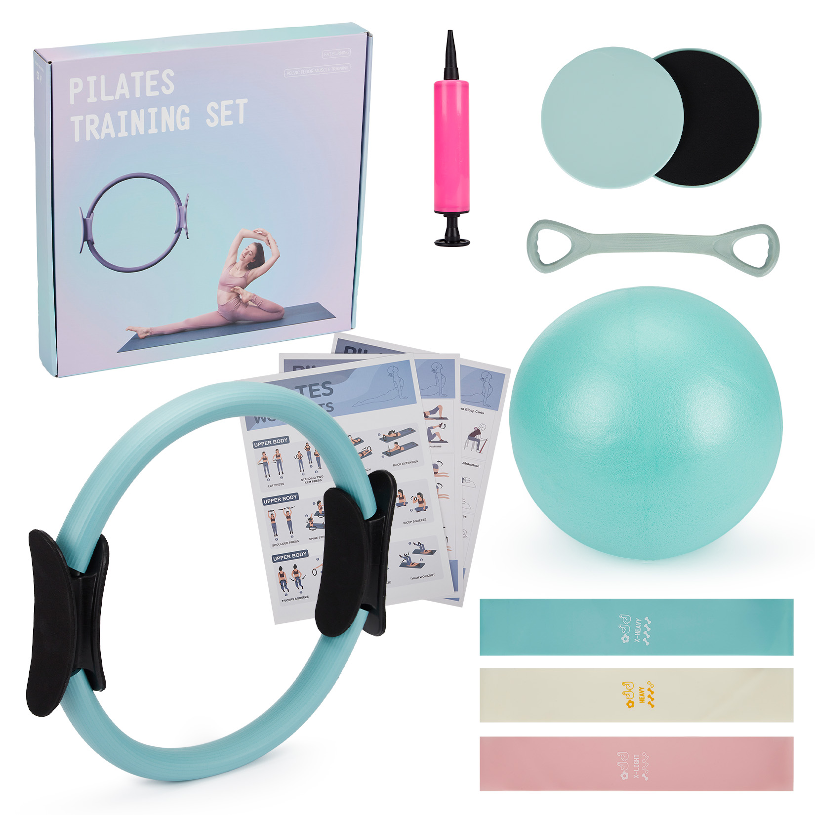 Pilates Training Set, 6-in-1 P - Pilates Bar Kit With Resistance Bands recension och pris