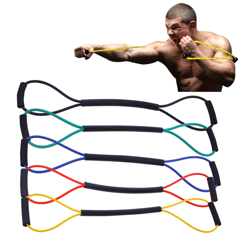 New 8-shaped Tension Rope Rubb - Resistance Bands Set With Handles recension och pris