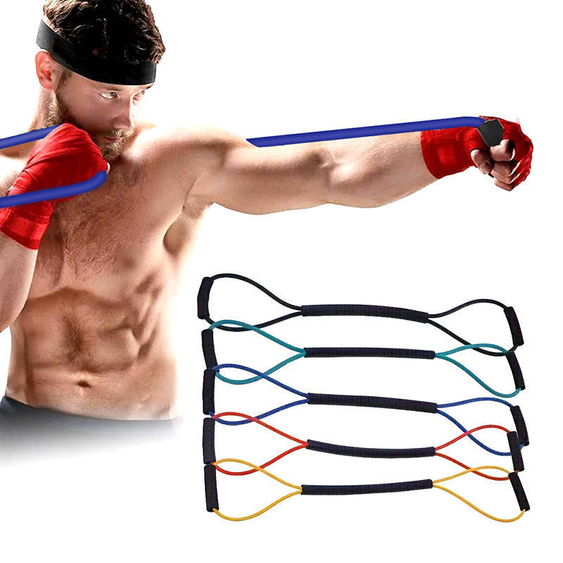 New 8-shaped Tension Rope Rubb - Resistance Bands Set With Handles recension och pris